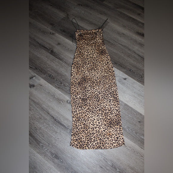 Leopard Print Slip Dress - Picture 3 of 5